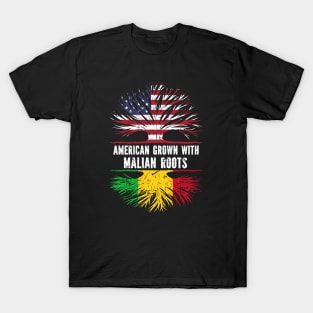 American Grown with Malian Roots USA Flag T-Shirt